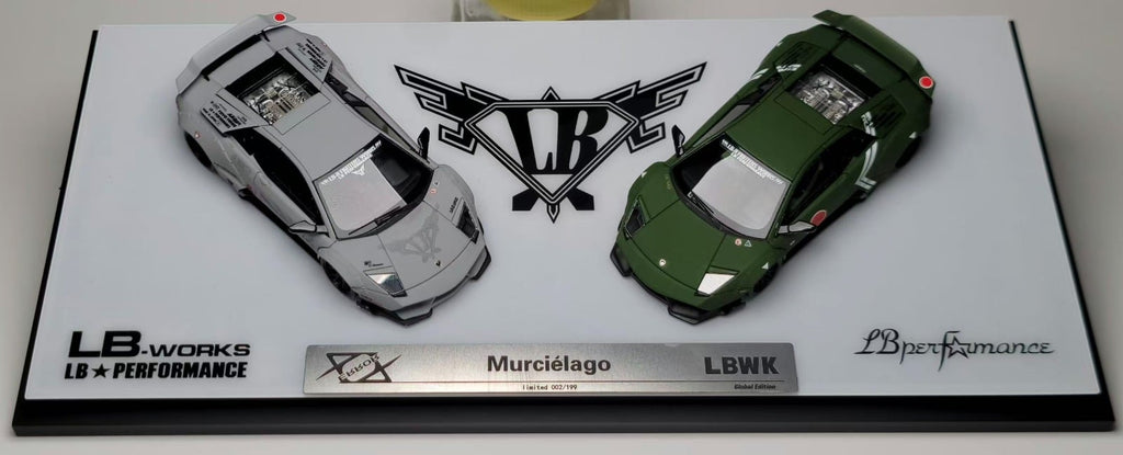 (Pre-Order) MiniCraftsman Custom LB Murcielago Resin Model - Combat Grey/Green Dual Vehicle Set (Ltd 149sets) 1:64