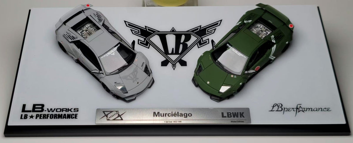 (Pre-Order) MiniCraftsman Custom LB Murcielago Resin Model - Combat Grey/Green Dual Vehicle Set (Ltd 149sets) 1:64