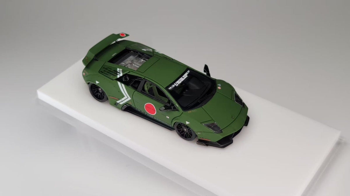 (Pre-Order) MiniCraftsman Custom LB Murcielago Resin Model - Combat Green (Ltd 199) 1:64