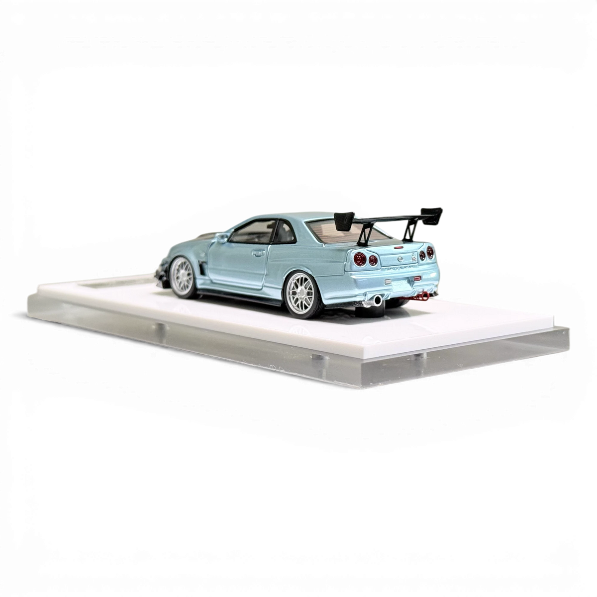 404ERROR Nissan Skyline R34 Modified - A/ Ice Blue Carbon Hood (Ltd 99) 1:64
