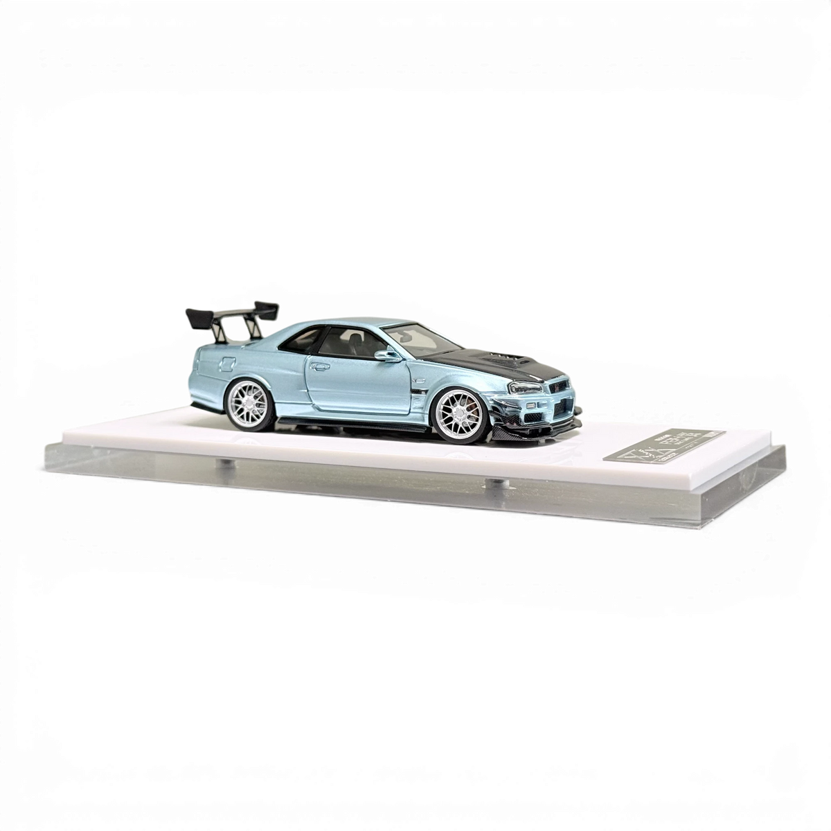 404ERROR Nissan Skyline R34 Modified - A/ Ice Blue Carbon Hood (Ltd 99) 1:64