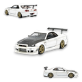 404ERROR Nissan Skyline R34 Modified - Pearl White Carbon Hood 1:64
