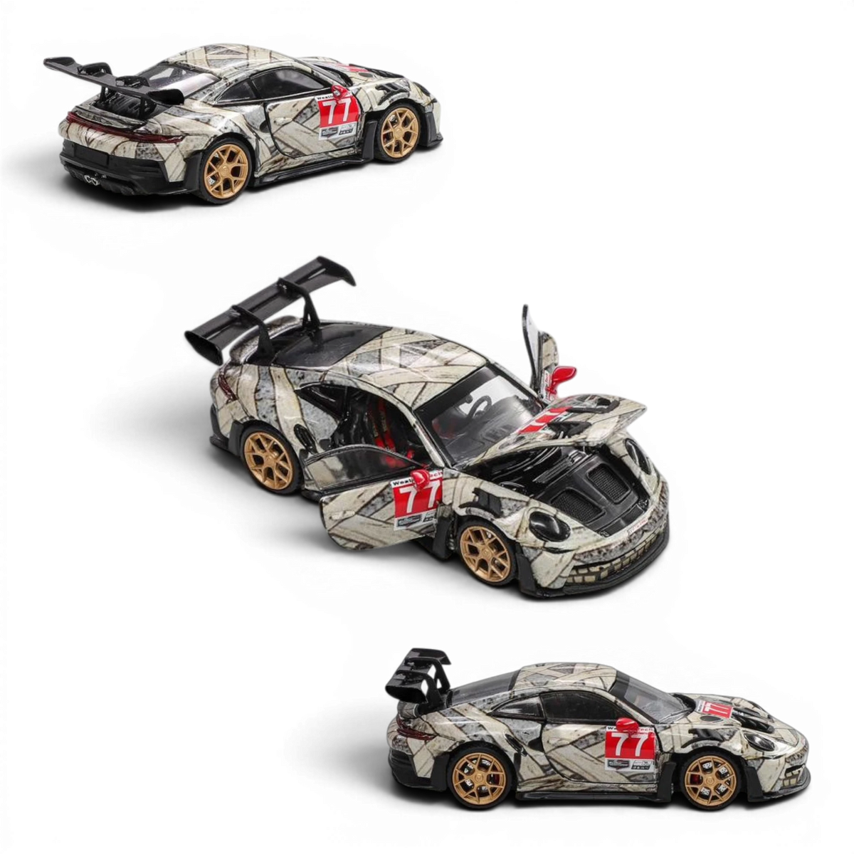 (Pre-Order) Demon King Auto 911RS - Mummy Livery (1/6 chase bearing wheel, openable doors + hood) 1:64