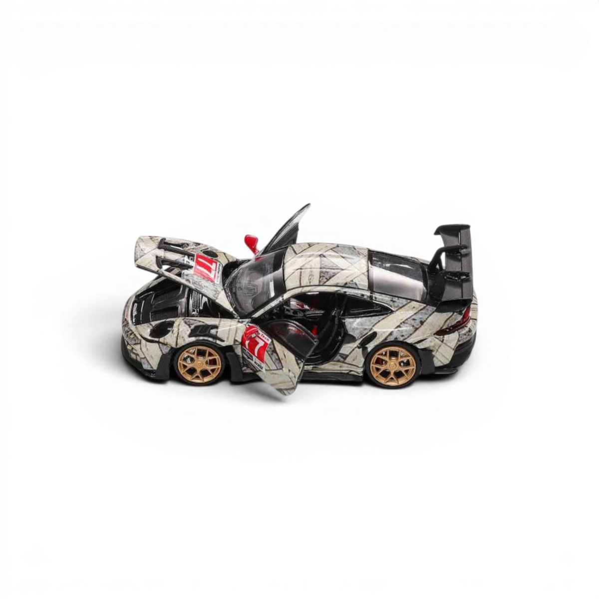 (Pre-Order) Demon King Auto 911RS - Mummy Livery (1/6 chase bearing wheel, openable doors + hood) 1:64