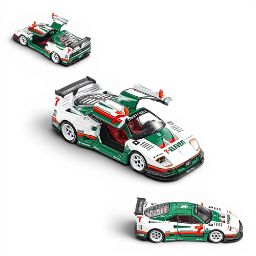 (Pre-Order) Demon King Auto F40 Gull Wing Door - 711 White Livery (1/6 chase luminous wheel) 1:64
