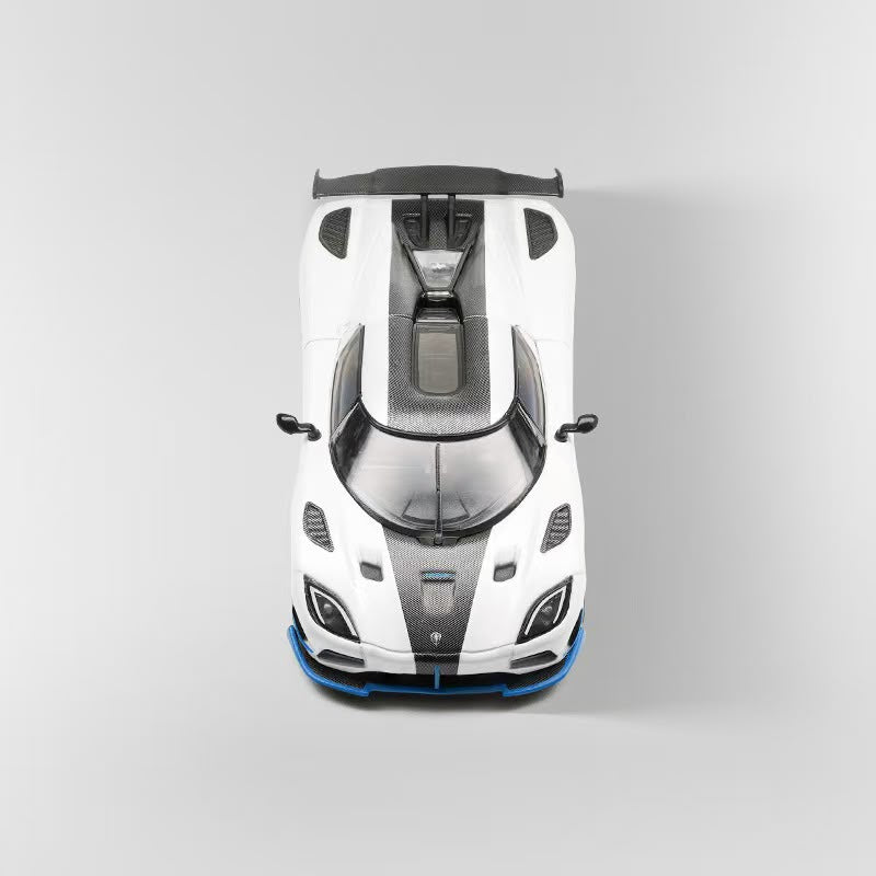(Pre-Order) HappyCar HC Koenigsegg Agera RS - KO - 02 White Blue (Boxed) 1:64