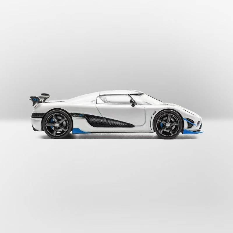 (Pre-Order) HappyCar HC Koenigsegg Agera RS - KO - 02 White Blue (Boxed) 1:64