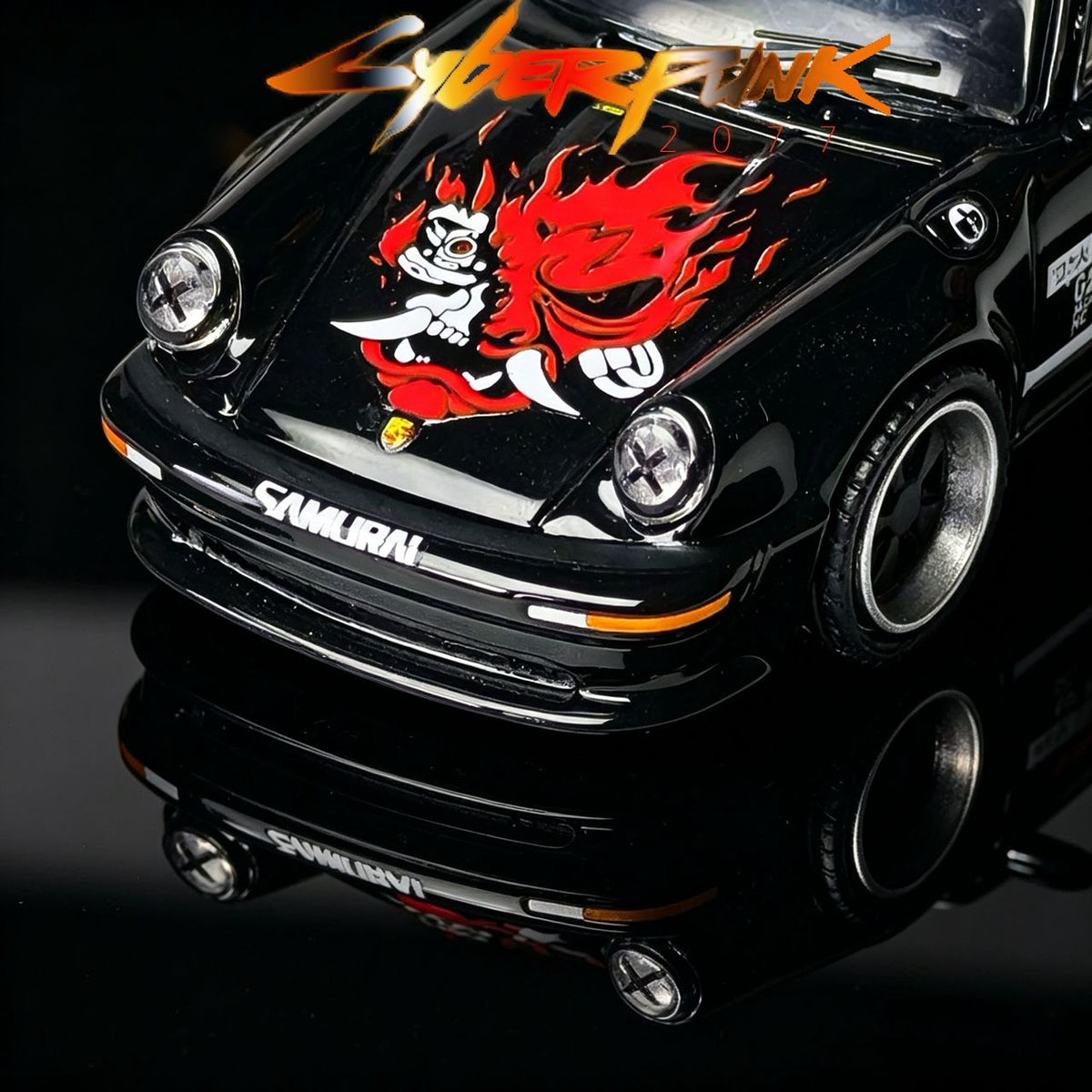 (Pre-Order) Rhino Model Porsche 911 Turbo Cabriolet (930) - Black Yellow 1:64