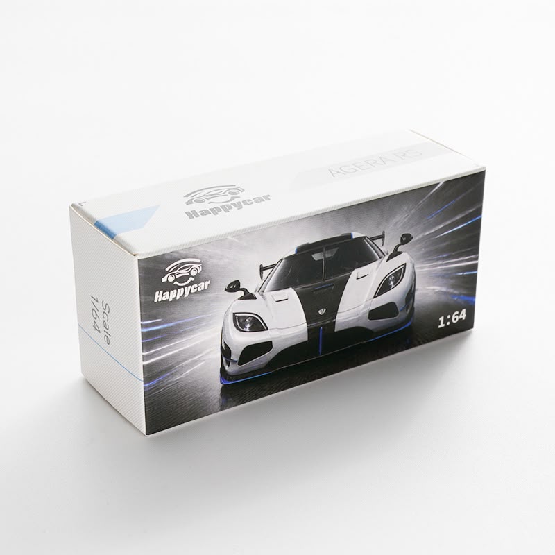 (Pre-Order) HappyCar HC Koenigsegg Agera RS - KO - 02 White Blue (Boxed) 1:64