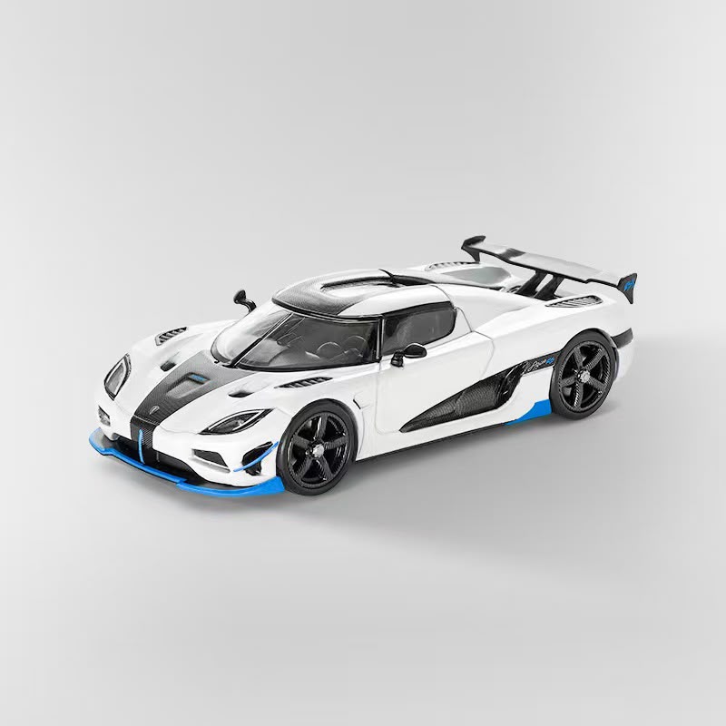 (Pre-Order) HappyCar HC Koenigsegg Agera RS - KO - 02 White Blue (Boxed) 1:64