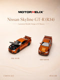 MOTORHELIX Nissan SKYLINE GTR R34 - Midnight Purple (6pcs including one chase version) 1:64