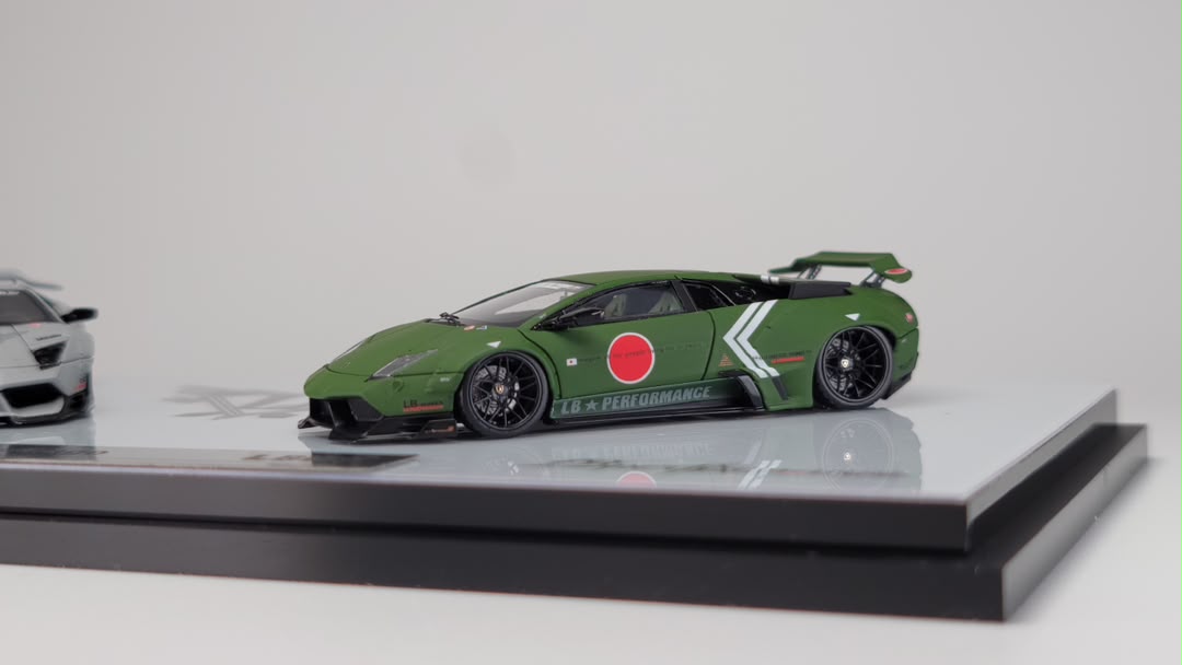 (Pre-Order) MiniCraftsman Custom LB Murcielago Resin Model - Combat Grey/Green Dual Vehicle Set (Ltd 149sets) 1:64