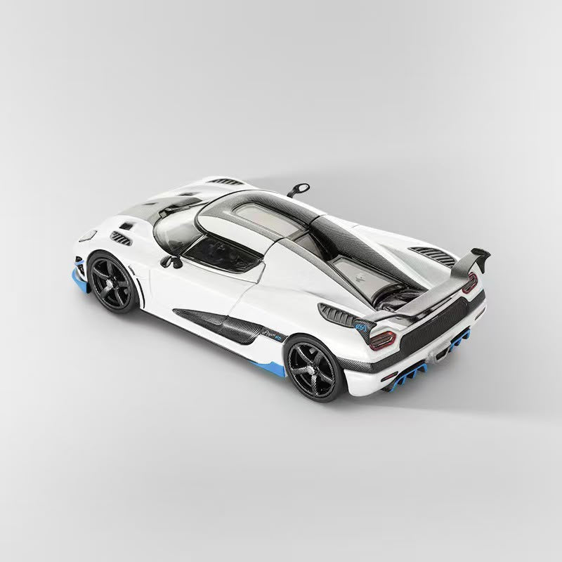 (Pre-Order) HappyCar HC Koenigsegg Agera RS - KO - 02 White Blue (Boxed) 1:64