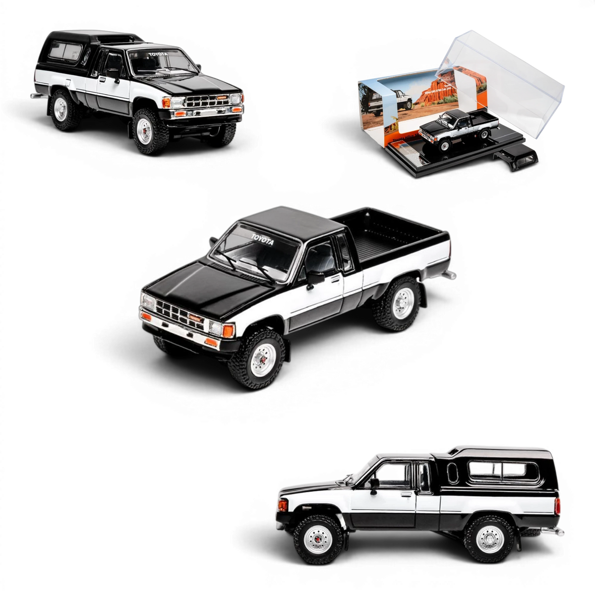 GCD Toyota Hilux Xtra Cab - Black Decals 1:64