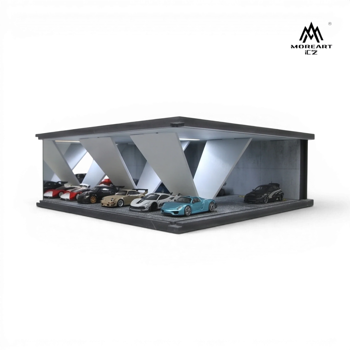 (Pre-Order) MoreArt Underground Parking Garage Scene 08 LED 1:64
