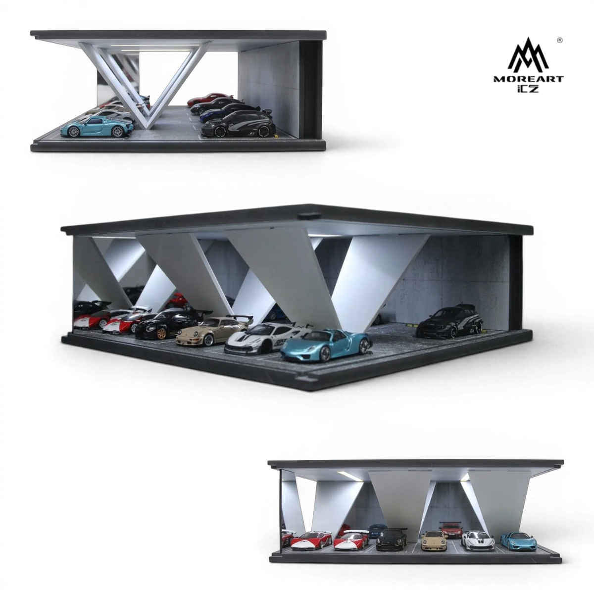 (Pre-Order) MoreArt Underground Parking Garage Scene 08 LED 1:64