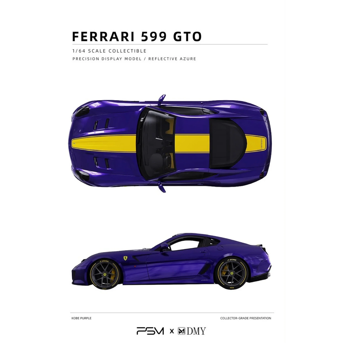 (Pre-Order) PSM & DMY Ferrari 599GTO - KOBE Purple (Ltd 66) 1:64