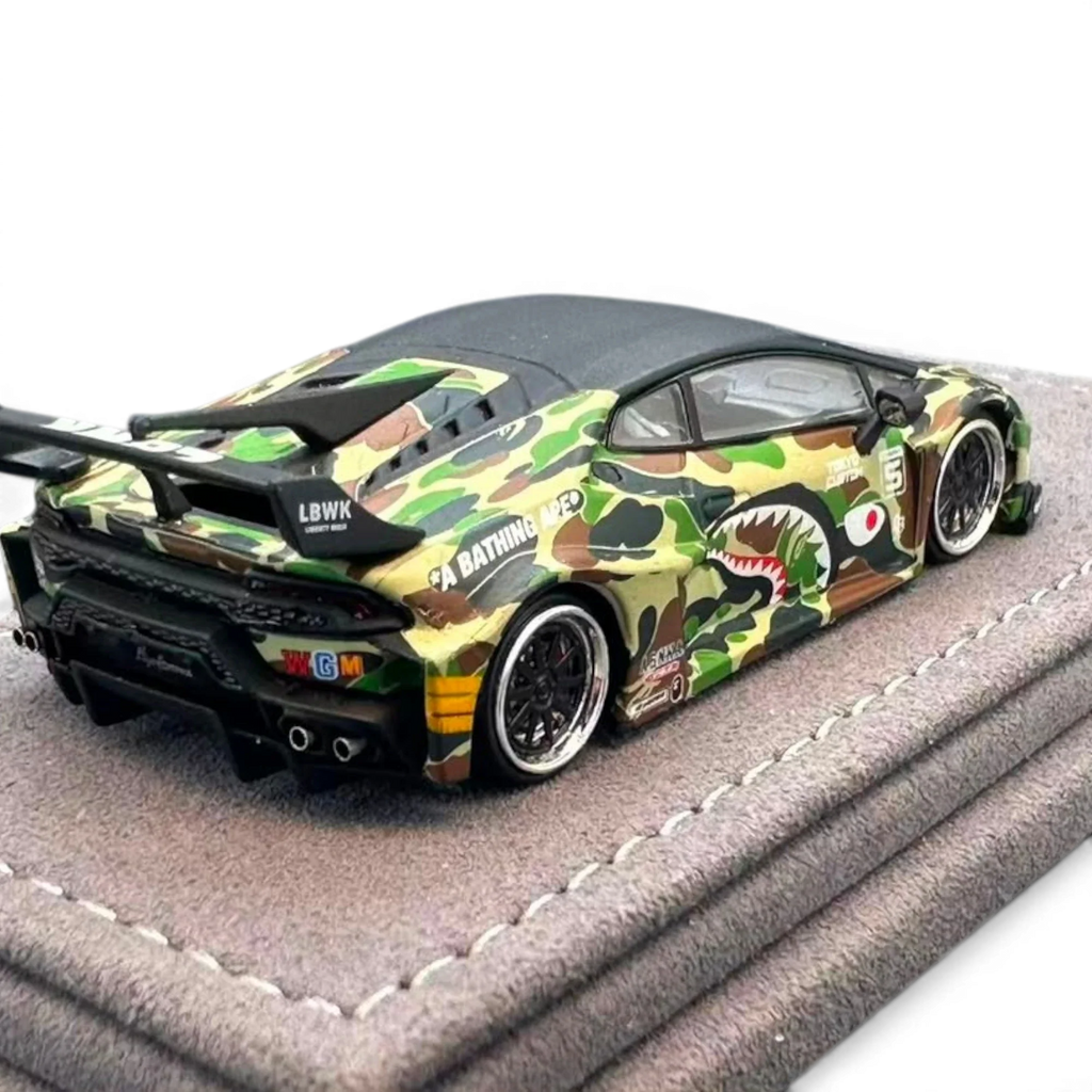 (Pre-Order) DAP Huracan LP610 LB - Silhouette Works Widebody - Bape Camo Livery 1:64