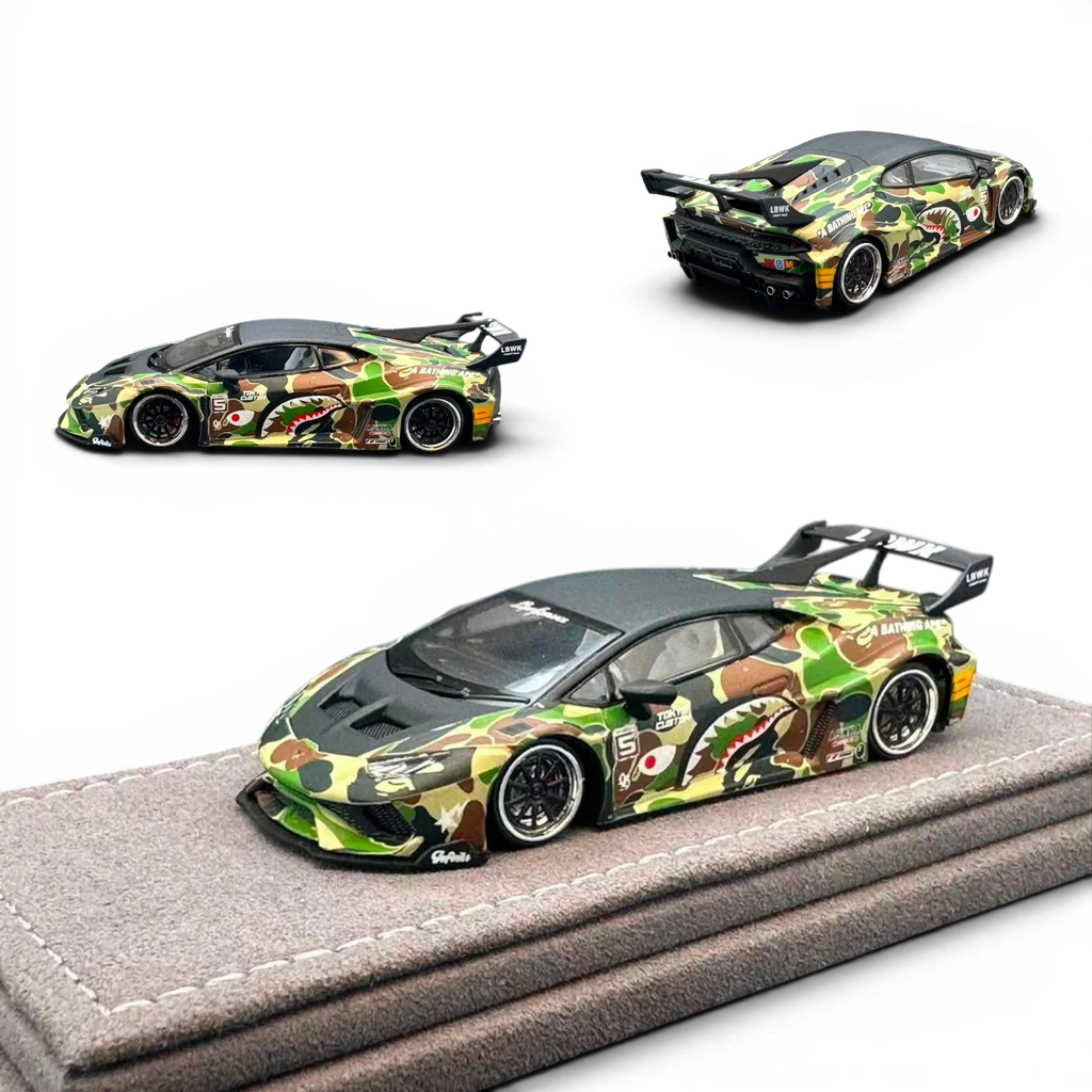 (Pre-Order) DAP Huracan LP610 LB - Silhouette Works Widebody - Bape Camo Livery 1:64