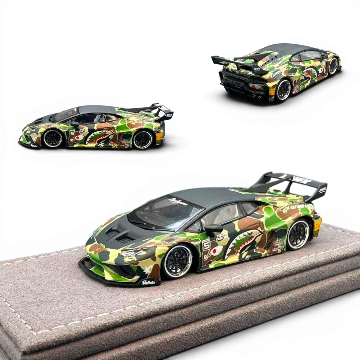 (Pre-Order) DAP Huracan LP610 LB - Silhouette Works Widebody - Bape Camo Livery 1:64