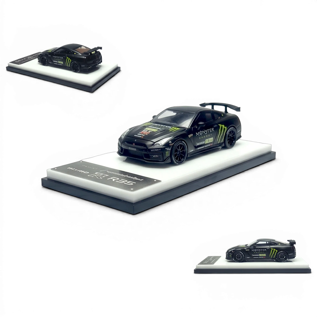 (Pre-Order) MC GTR R35 NISMO - Monster Matte Black Open Hood 1:64