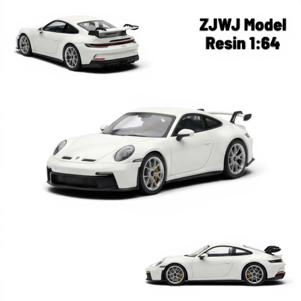 ZJWJ 911 GT3 Resin Model - Luminous White (glow - in - dark). Limited 99. 1:64