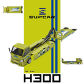 (Pre-Order) SC H300 Flatbed Transport Trailer - Fast and Furious Lime yellow 1:64