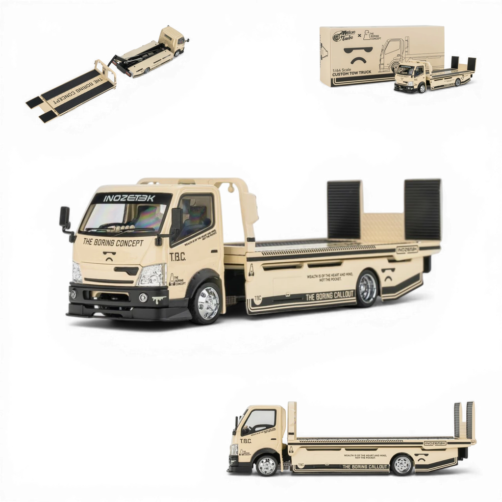 MicroTurbo Hino 300 Custom Hauler - The Boring Concept Livery 1:64