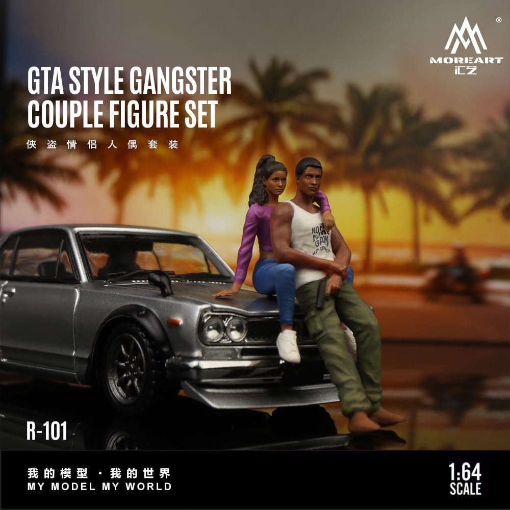 (Pre-Order) MoreArt GTA Style Gangster Couple Figure Set 1:64