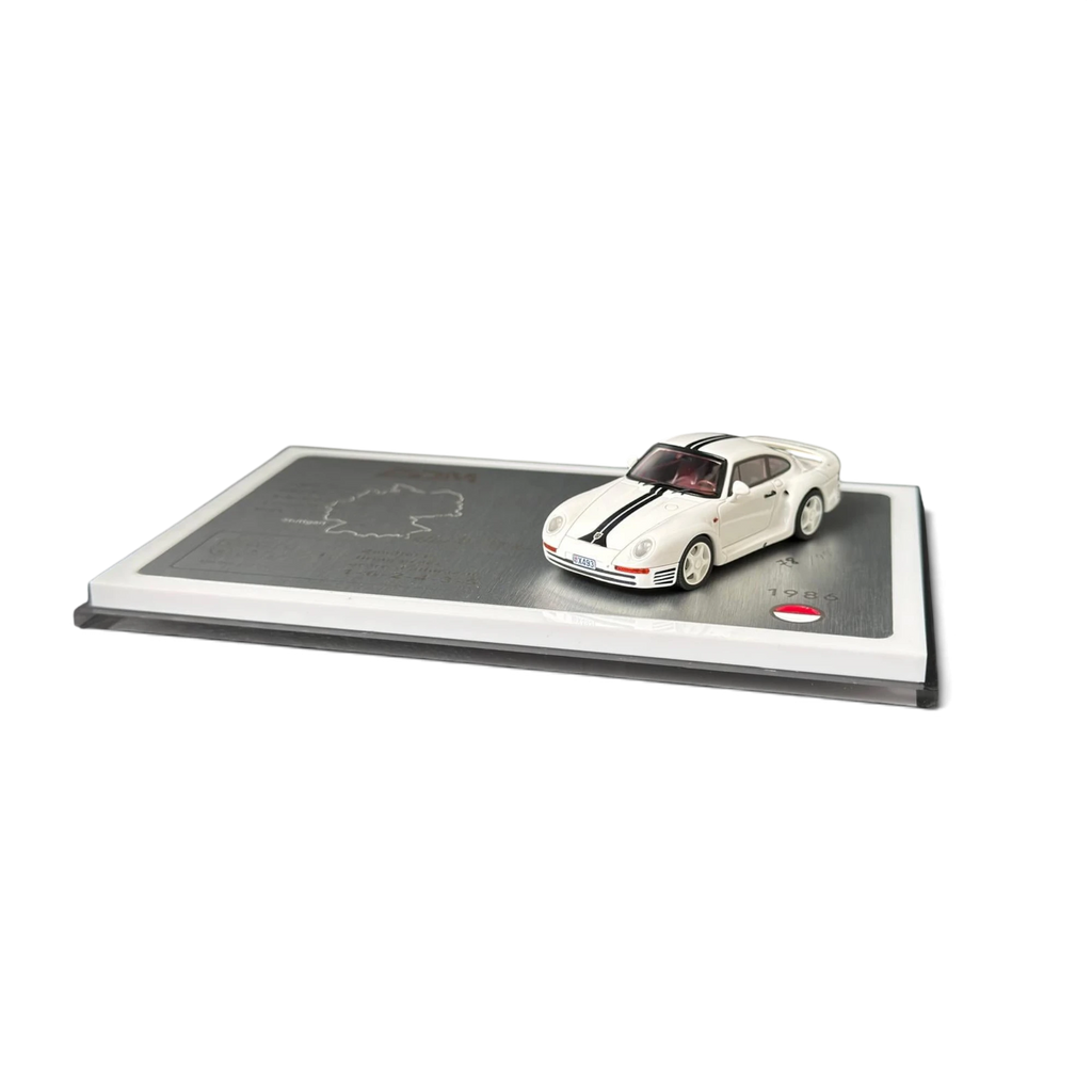 Petrolab x EDM Porsche 959 - White Blue Stripes 1:64