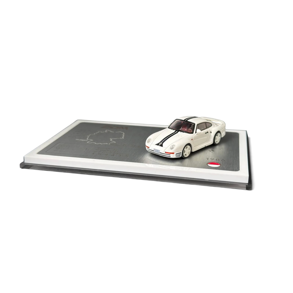 Petrolab x EDM Porsche 959 - White Blue Stripes 1:64