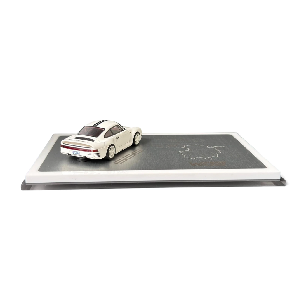 Petrolab x EDM Porsche 959 - White Blue Stripes 1:64
