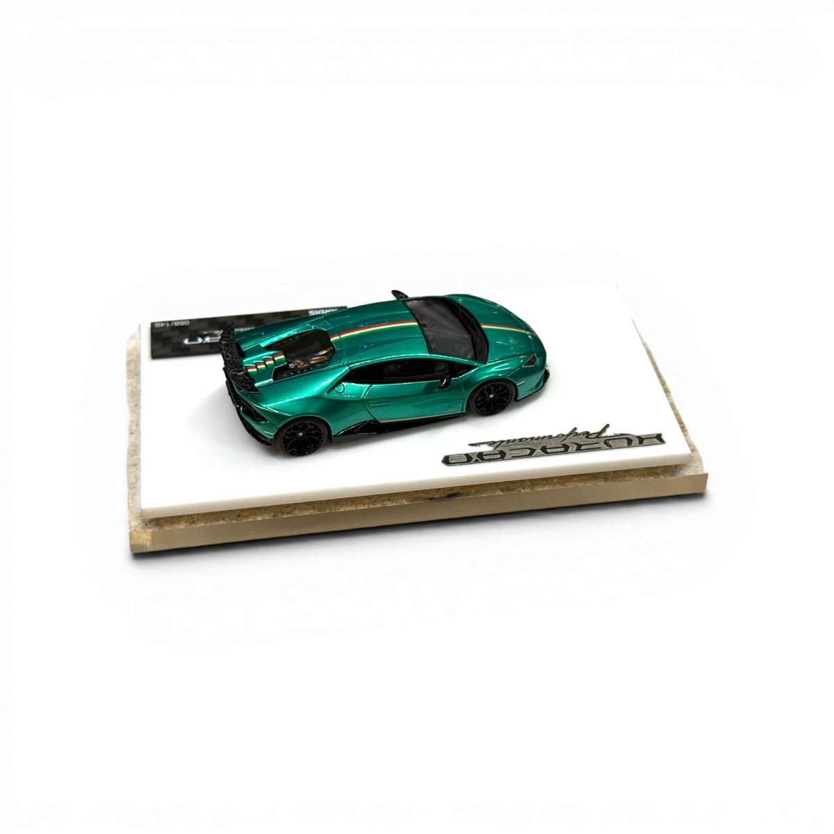 TARDIS x XQ Lamborghini Huracan Performante - Italian Stripe Metallic Green 1:64