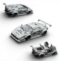 TOPART LBWK Countach - Combat Grey 1:64
