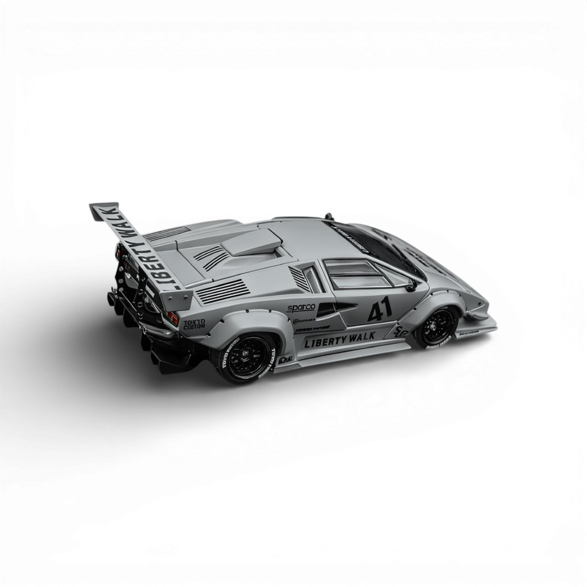 TOPART LBWK Countach - Combat Grey 1:64