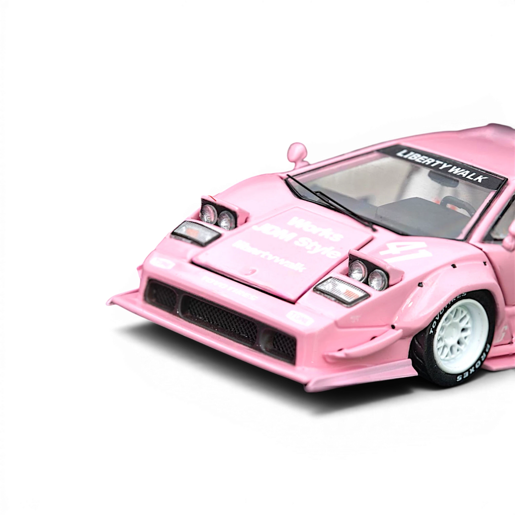 (Pre-Order) TOPART LBWK COUNTACH Fully - Opened — Lover's Pink 41# (Ltd 2000 TOPART Exclusive, MAP floor $61.47) 1:64
