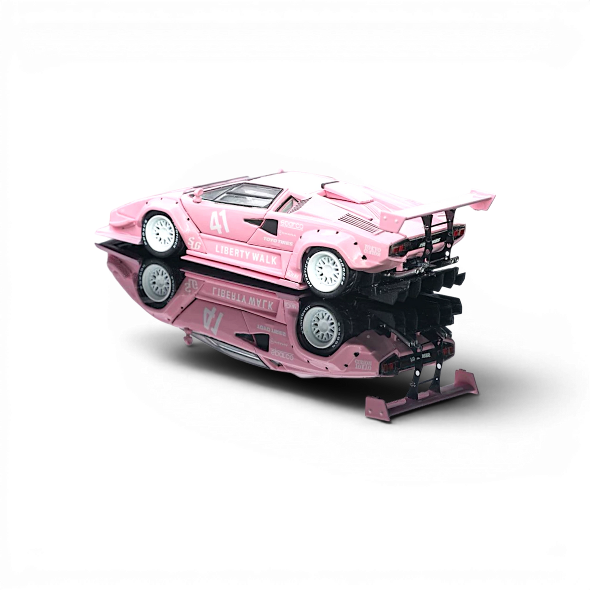 (Pre-Order) TOPART LBWK COUNTACH Fully - Opened — Lover's Pink 41# (Ltd 2000 TOPART Exclusive, MAP floor $61.47) 1:64