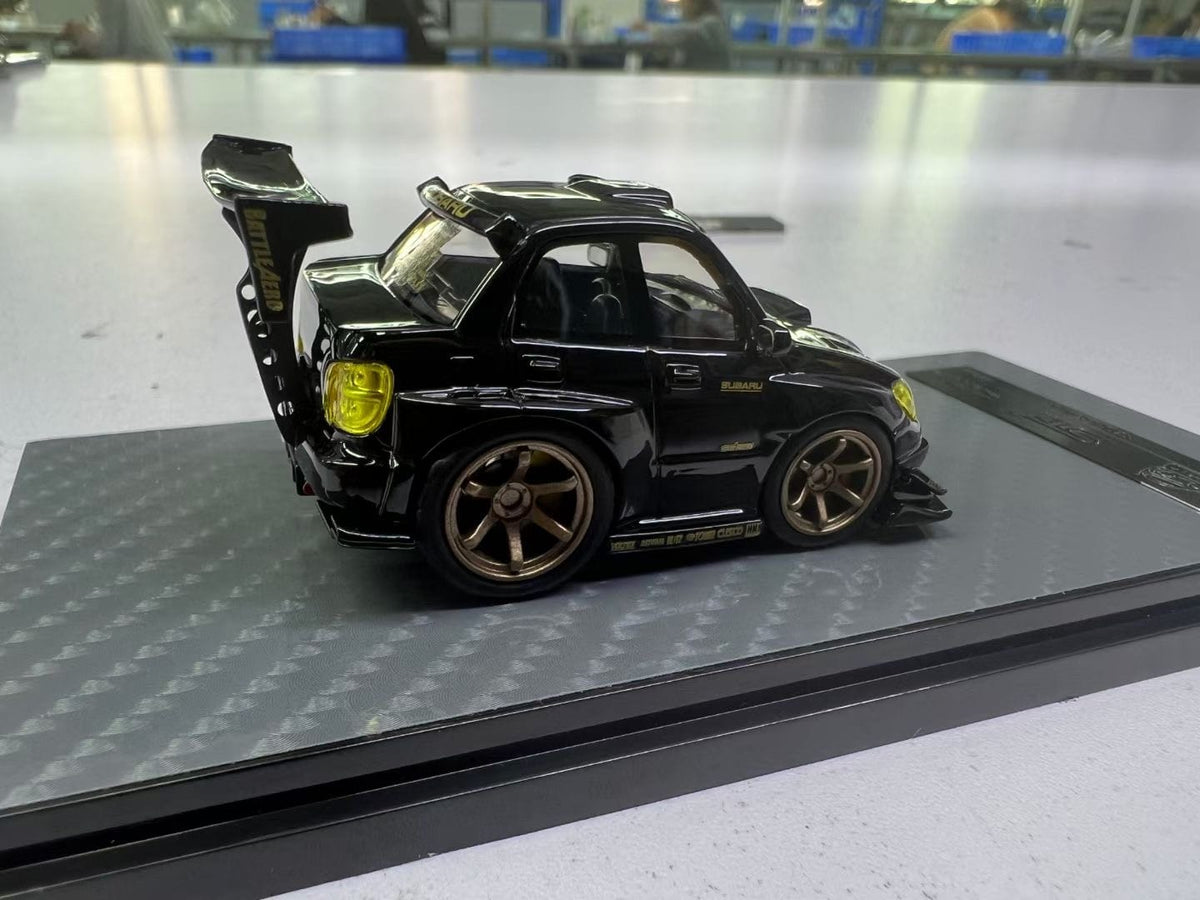 YM Model Subaru Impreza WRX STI Voltex Black Gold 1:64
