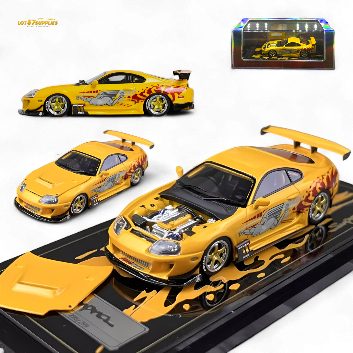 YM Model Toyota Supra JZA80 Paul Walker Tribute 1:64